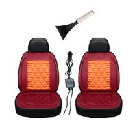Fxiaobin Universal warmth Automotive Seat Covers Winter Front Seat Covers Comes with snow shovel The best gift for driver friends in winter,red-twopiece