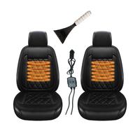 Fxiaobin Universal warmth heated car seat cover Winter Seat Covers Car Comes with snow shovel The best gift for driver friends in winter,Black-twopiece