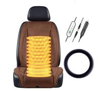 Fxiaobin Warm Driver Seat Cushion Comes with snow shovel and steering wheel cover It Is the Warmest Gift for Drivers in Winter,Brown-singleseat+steeringwheelcover