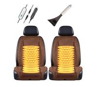 Fxiaobin Warm Driver Seat Cushion Comes with snow shovel and steering wheel cover It Is the Warmest Gift for Drivers in Winter,Brown-twoseats