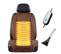 Fxiaobin Warm Driver Seat Cushion Comes with snow shovel and steering wheel cover It Is the Warmest Gift for Drivers in Winter,Brown-Singleseat