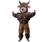 FXICH Inflatable bull Costume for adult,carnival Csotume for adult,Inflatable Costumes,Unisex adult inflatable bull costume (brown, adult-150-190cm)