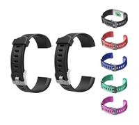 Fxieng 2Pc Black Replacement Wristbands, Adjustable Wristbands, Bracelet Accessories, Replacement Bands, Fitness Tracker for ID115Plus HR Smart Watch Straps