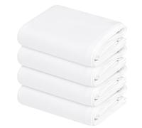 FXKS 4 Pack White Waterproof Polyester Drop Cloths, 9 X 12 FT