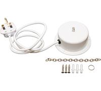 FXLAB 1 RPM Mains Mirror Ball Motor With Smooth Ultra Quite Rotation, Fitted UK Plug, Fixing and Hanging Kit for Glitter Mirror Balls Up to 3 kg
