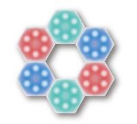 Touch Sensitive Colour Changing Mood Lights Set of 6 FXLab White One Size