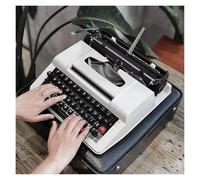FXLUHAY Manual Typewriter Traditional Retro Style,Traditional Typewriter Classic Word Processor,Perfect for Writing Novels Anywhere(White,Whitekeyboard)