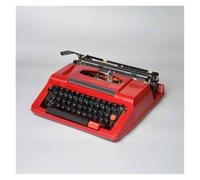 FXLUHAY Manual Typewriter Traditional Retro Style, Traditional Typewriter Classic Word Processor, Perfect for Writing Novels Anywhere(Red,Blackkeyboard)
