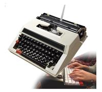 FXLUHAY Manual Typewriter Traditional Retro Style, Typewriter Portable Old Fashioned Manual Typewriter,Fit Write Novels in The Depths of The Jungle(A)