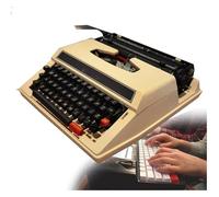 FXLUHAY Manual Typewriter Traditional Retro Style, Typewriter Portable Old Fashioned Manual Typewriter,Fit Write Novels in The Depths of The Jungle(B)