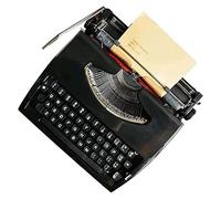 FXLUHAY Retro Old-Fashioned Manual Typewriter, Typewriters for writers for Home Office Study Room Desk Portable Vintage Mechanical Typewriter(Black)