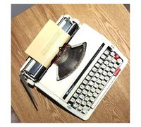 FXLUHAY Retro Typewriter, Vintage Portable Manual Typewriter, Retro Mechanical English Typewriters, Old Fashioned English Manual Typewriter,(White)