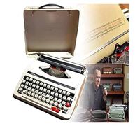 FXLUHAY Traditional Portable Manual Typewriter Machine,Vintage Classic Retro Old Typewriter ，Classic Word Processor with Twin Spool Black Red Ribbon(B)