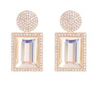 fxmimior Women Red Green Black Blue Rhinestone Earrings Statement Geometry Drop Dangle Earrings Dangling Sparkly Sexy Crystal Prom Party Wedding Earrings Teardrop Earrings for Women, Rhinestones