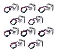 Fxndknjks 10 PCS 17HS08-1004S Metal 20mm 1A 13Ncm(18.4Oz.in) 42 Motor Nema 17 Stepper for DIY 3D Printer