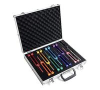 Fxndknjks Chakra Tuning Fork Set for Healing,Sound Therapy,Keep Body,with Rubber Mallet,Wrench,Cleaning Cloth and Aluminum Box