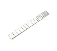 Fxndknjks Guitar Neck Ruler Scale Measuring Fretboard Frets Tool Silver Neck Ruler Metal Neck Ruler for LP 22 Fret 24.75 Inch Electric Guitar Neck Accessories