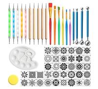 Fxndknjks Mandala Dotting Tools Rock Dot Stencils for Painting Tool Set Craft Kits for Nail Mandala Arts Drawing