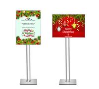 FXNFXLA Advertising Projecting Sign for Business Show, LED Poster Stand Floor Standing Sign Holder, Menu Board for Restaurant, Adjustable Advertising Frame Black frame 50 * 70cm