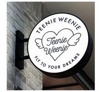 FXNFXLA Double Sided LED Light Box, Custom Round Outdoor Lightbox, Waterproof Advertising Billboard for Store, Sign Self-Custom LED Sign for Business 40cm