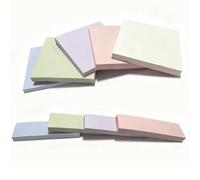 FXNT Sticky Notes Set 76×19mm & 76×76mm Pastel Reusable Strong Adhesive Memo Pads for Office Study School Home 720 Sheets
