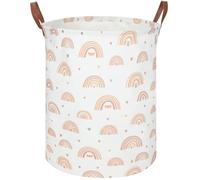 FXOCSHE Boho Rainbow Laundry Hamper,Girls Laundry Hamper,Waterproof foldable canvas laundry basket,Baby Nursery Hamper,Gift Basket,Room Decor(Rainbow)
