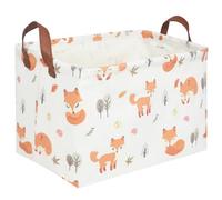 FXOCSHE Rectangle Fox Basket,Collapsible canvas waterproof storage basket,Toy Organizer,Laundry Baskets for Kid Rooms,Baby Room decor,Toy Baskets,Woodland Nursery Decor(Fox)