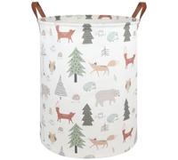 FXOLCSHE Animal Baby Laundry Basket,Woodland Animals Baby laundry hamper,Toy basket for boys,Nursery Hamper Gift Baskets for Bedroom,Toy Bin,Gift Basket.Baby room decor(Animal)