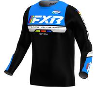 FXR Apex Youth Motocross Jersey, black/blue/white, size M