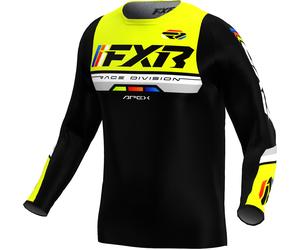 FXR Apex Youth Motocross Jersey, black/yellow, size M