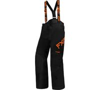 FXR Clutch 2023 Youth Snowmobile Bib Pants, black-orange, size L 34