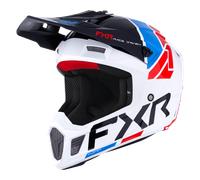 FXR Clutch Comp Motocross Helmet, black-carbon-red-blue, size 2XL for Men