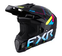 FXR Clutch Comp Motocross Helmet, black-blue-yellow, size L for Men