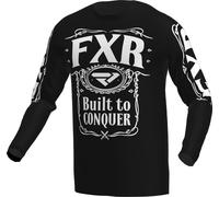FXR Clutch Conquer Motocross Jersey, black/white, size XXL