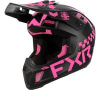 FXR Clutch Gladiator 2024 Motocross Helmet, black-pink, size 2XL for Men
