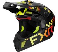 FXR Clutch Gladiator 2024 Motocross Helmet, black-red-yellow, size M for Men