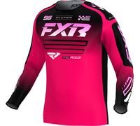 FXR Clutch Logo Youth Motocross Jersey, black-pink, size XL