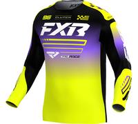 FXR Clutch Logo Youth Motocross Jersey, black-white-yellow, size L