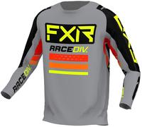 FXR Clutch Pro Motocross Jersey, black/grey/yellow, size L