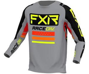 FXR Clutch Pro Motocross Jersey, black-grey-yellow, size L