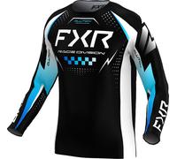FXR Clutch Pro Motocross Jersey, black-white-blue, size 2XL for Men