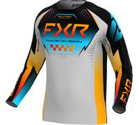 FXR Clutch Pro Motocross Jersey, grey-blue-yellow, size 2XL for Men