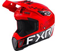 FXR Clutch Race Div Motocross Helmet, black-white-red, size M for Men