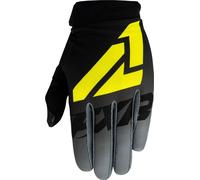 FXR Clutch Strap MX Gear Motocross Gloves, black-grey-yellow, size XL for Men