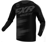 FXR Clutch Stripes Motocross Jersey, black-grey, size L for Men