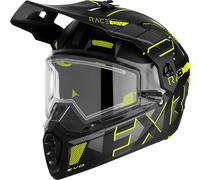 FXR Clutch X Evo Snowmobile Helmet, black matt/yellow, size S (55/56)