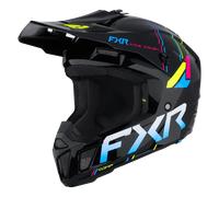 FXR Clutch Youth Motocross Helmet, black-multicolored, size L