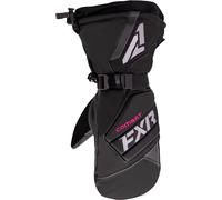 FXR Combat Leather Mitt Ladies Snowmobile Gloves, black, size XS