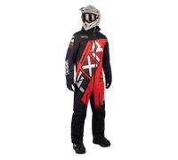 FXR CX F.A.S.T. Insulated 2023 One Piece Snowmobile Suit, black-white-red, size L