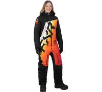 FXR CX Lite Sunrise Ladies One Piece Snowmobile Suit, black-white-orange, size 10 for Women
